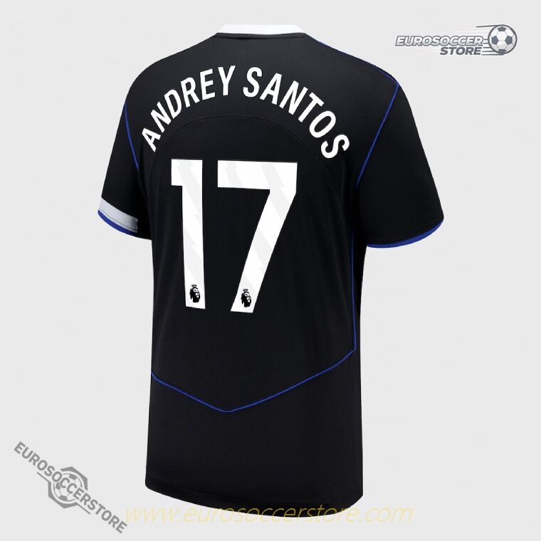 Chelsea's 25-26 Third Jersey featuring ANDREY SANTOS with the number 17
