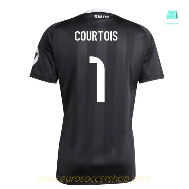 2025-2026 Real Madrid Third Goalkeeper Shirt (Black) (Courtois 1)