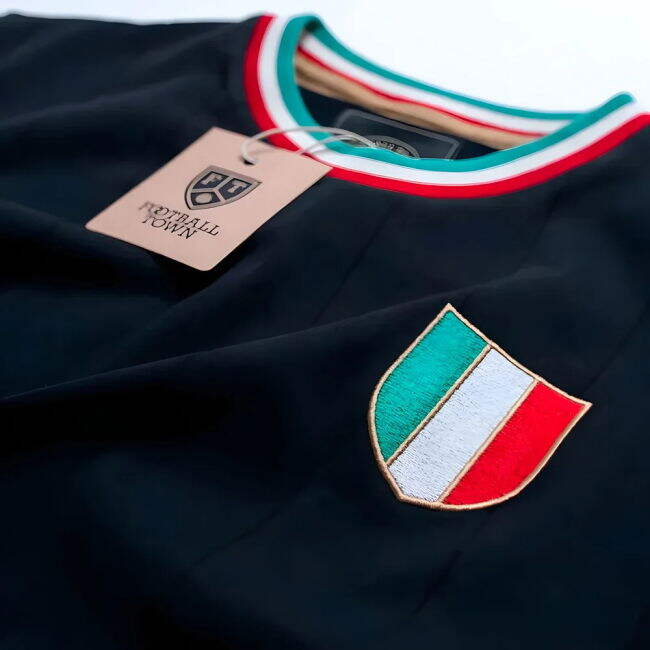 Italy Gli Azzurri Retro Football Shirt (Black) Authentic