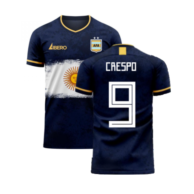 CRESPO 9 Player Issue Style Argentina High Standard Away Player Jersey