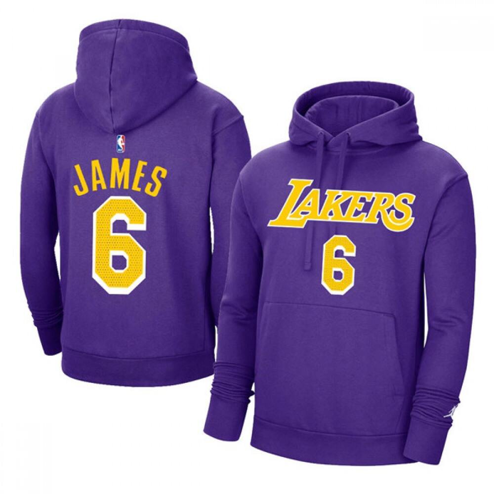 Exclusive Men's LA Lakers #6 LeBron Purple Basketball Jersey