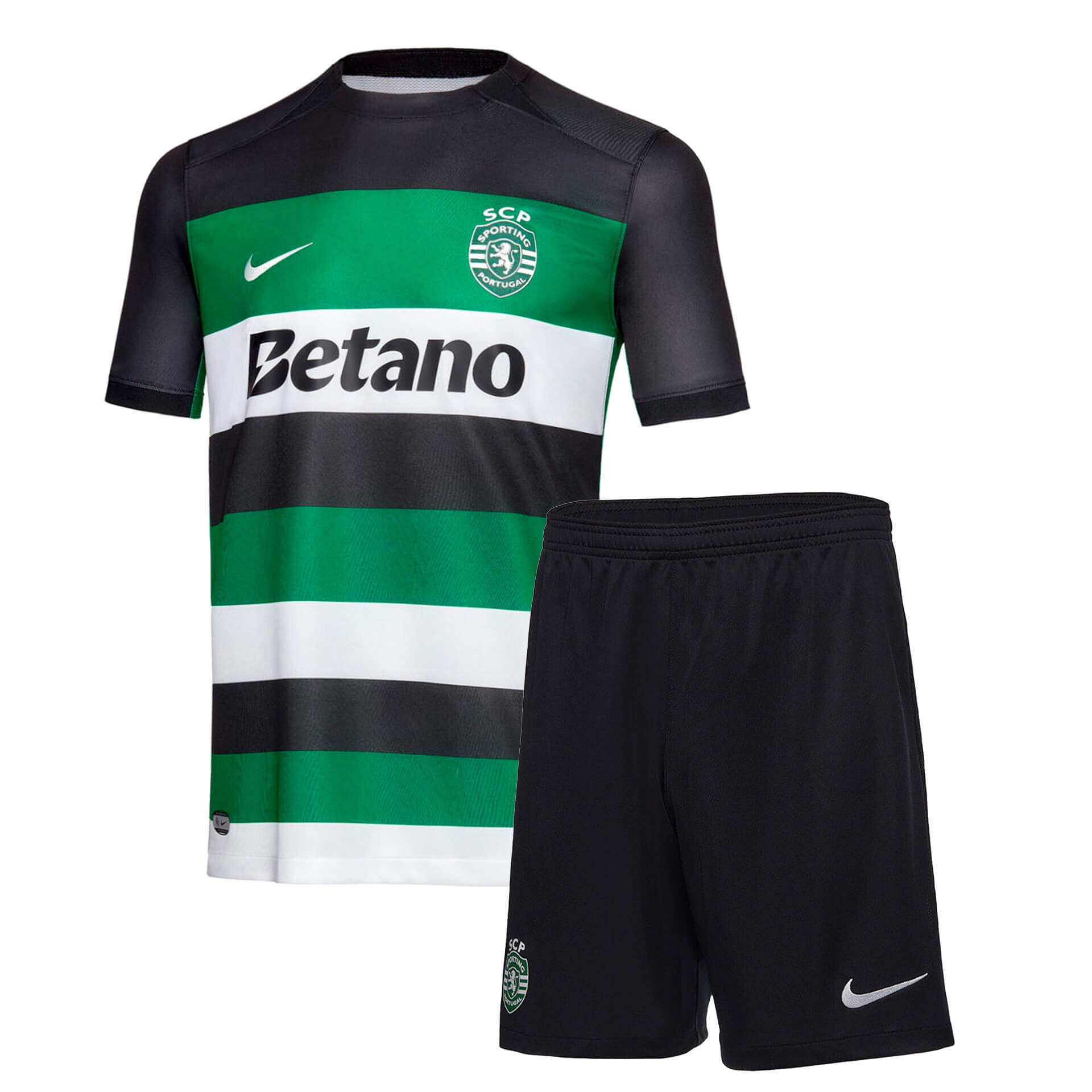Kids Sporting Lisbon 2425 Home Football Kit ShirtShorts - Official