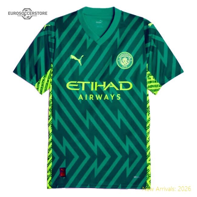 Premium 2023-2024 Man City Home Goalkeeper Shirt (green) - Premium