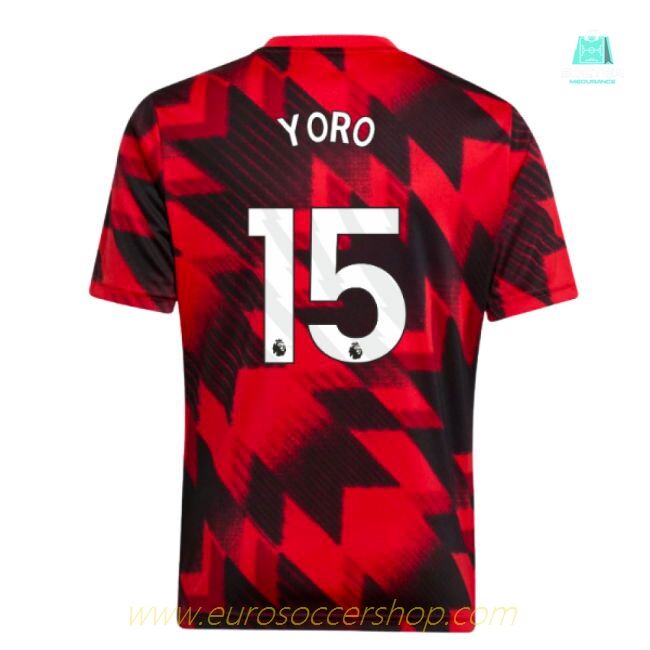 2025-2026 Man Utd Pre-Match Shirt (Red) - Kids (Yoro 15)