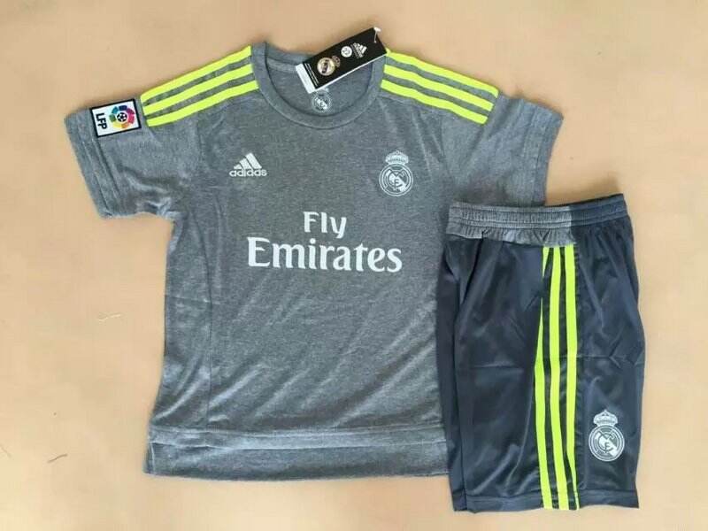 Kids Real Madrid 2015-16 Away Soccer KitsShirtShorts - Official