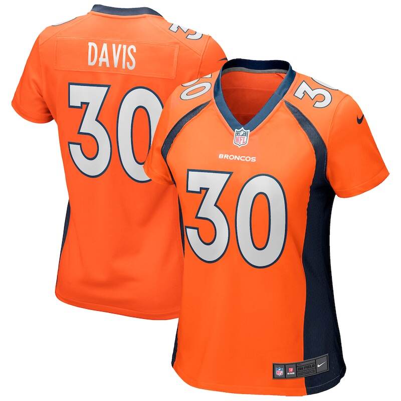 None Terrell Davis Denver Broncos Modern Replica Jersey Football Appar