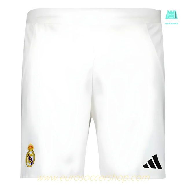 2024-2025 Real Madrid Authentic Home Shorts (White)