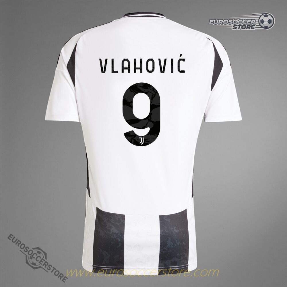 24-25 Season Juventus Home Football Jersey, Featuring VLAHOVIĆ with Number 9
