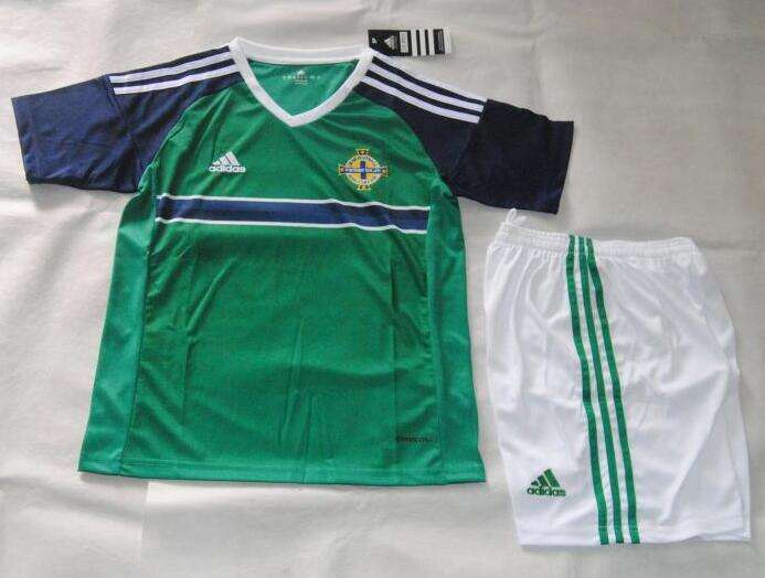 Kids Northern Ireland Euro 2016 Home Soccer KitShirtShorts - Official