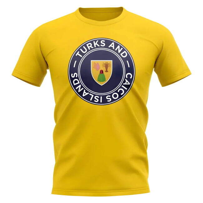 Turks and Caicos Football Badge T-Shirt (Yellow)