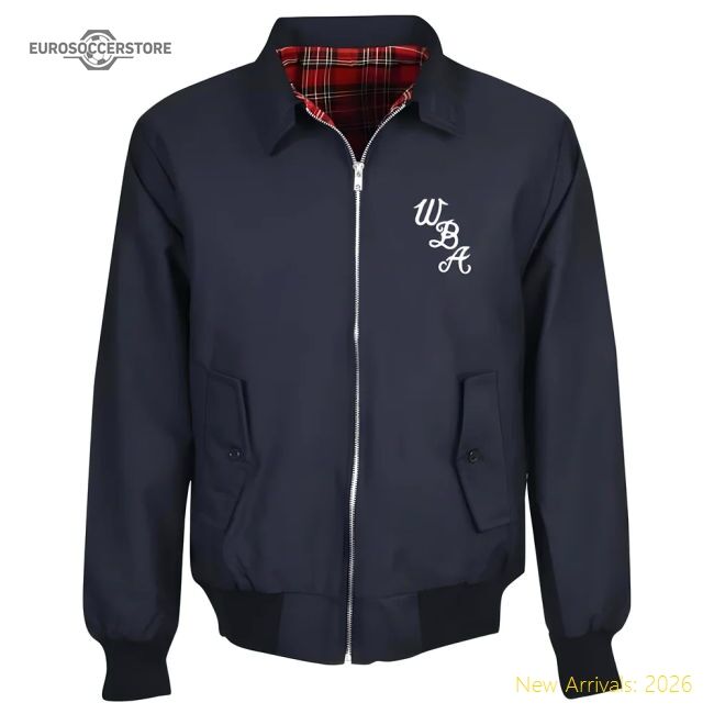 Premium West Bromwich Albion Navy Harrington Jacket - Premium Quality