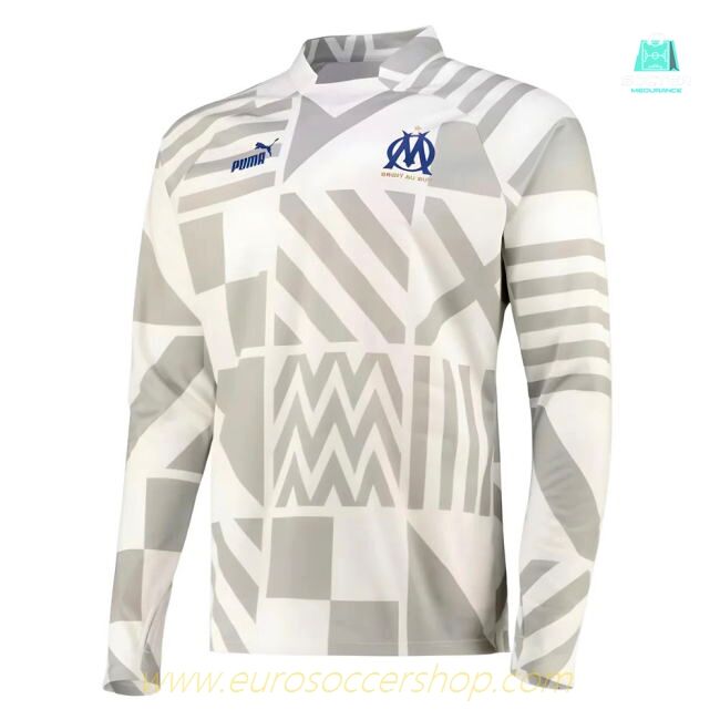 2023-2024 Marseille Pre-Match Sweat Top (White)