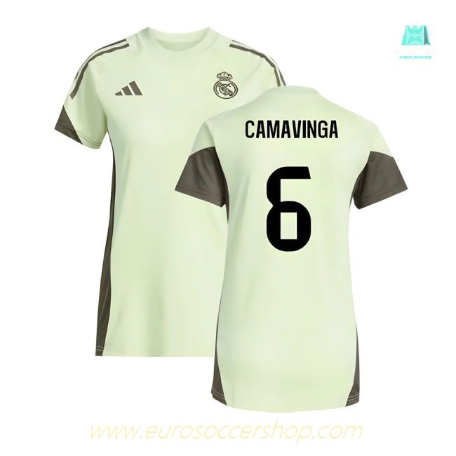 2025-2026 Real Madrid Training Jersey (Almost Lime) - Womens (Camavinga 6)