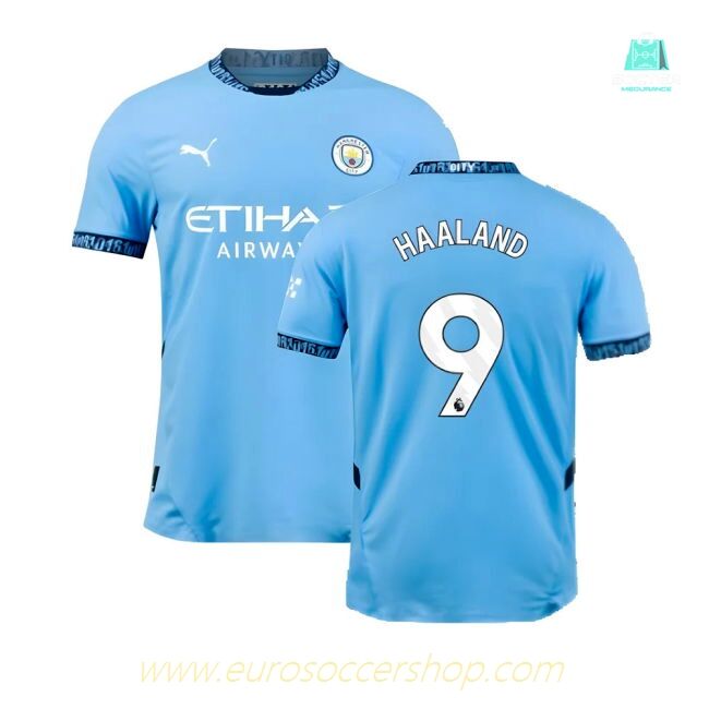 2024-2025 Man City Home Authentic Shirt (Haaland 9)