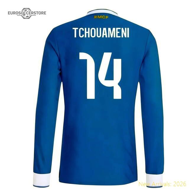 Popular 2025-2026 Real Madrid Authentic Long Sleeve Third Shirt (Tchouameni