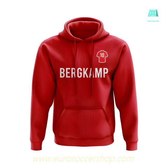 Dennis Bergkamp Arsenal Number Hoody (Red)