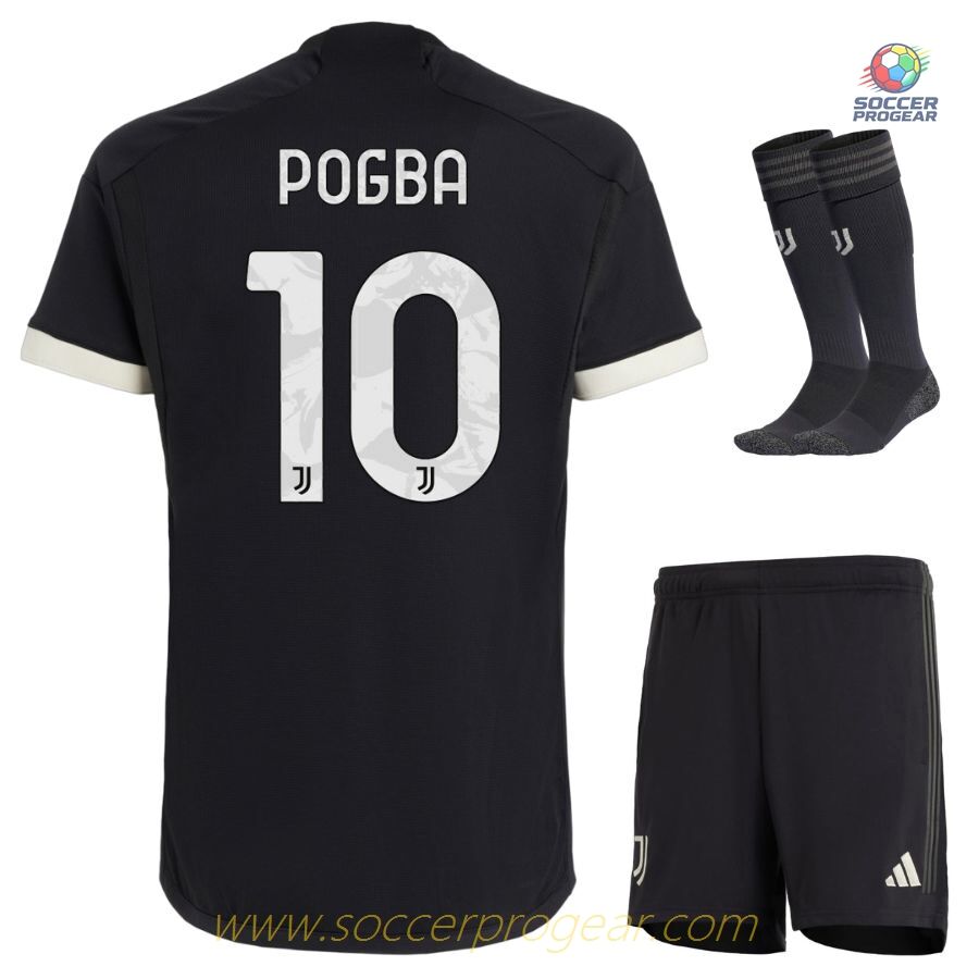 Juventus Third Youth Soccer Uniform Football Shirt 2023 2024 Pogba