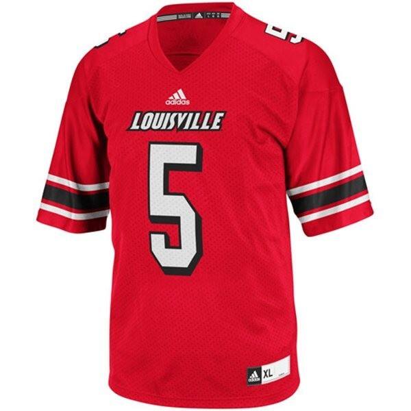 Adidas Louisville Cardinals #5 Teddy Bridgewater Youth(Kids) Jersey - Red