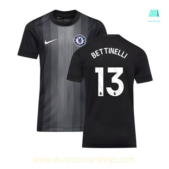 2025-2026 Chelsea Home Goalkeeper Shirt (Black) - Kids (Bettinelli 13)