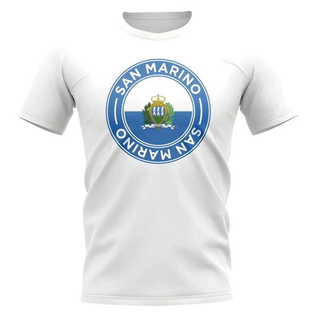 San Marino Football Badge T-Shirt (White)