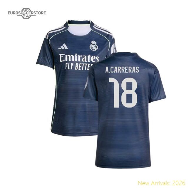2025-2026 Real Madrid Authentic Second Jersey (womens) (acarreras 18)