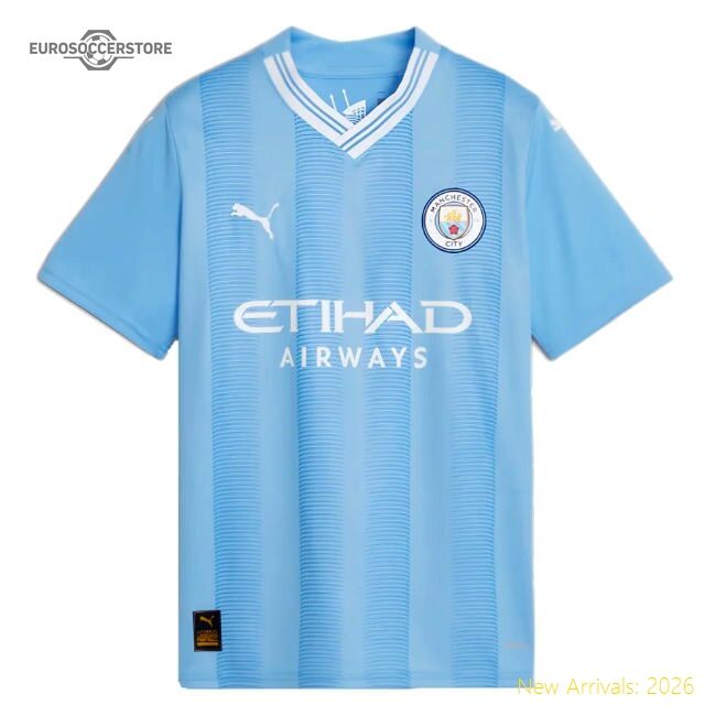 Premium 2023-2024 Man City Home Shirt (kids) (haaland 9) - Premium