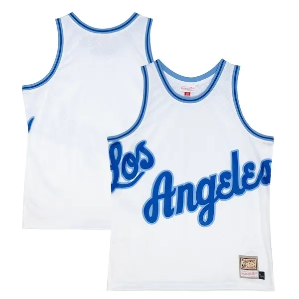 Los Angeles LAL Jersey - retro premium - White sports workout