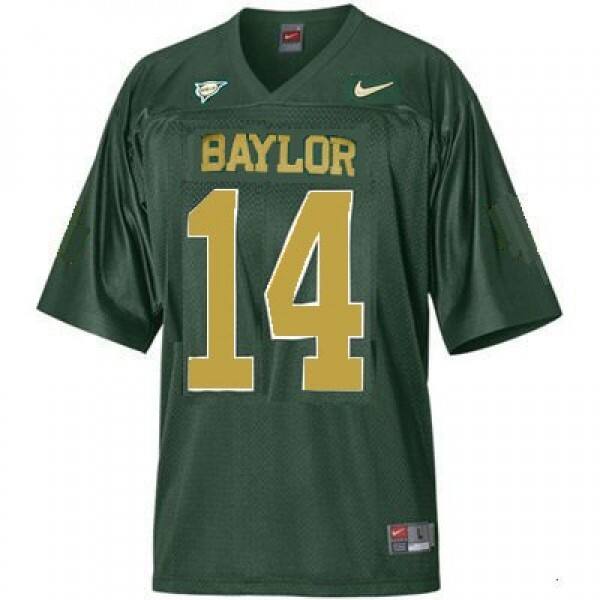 Baylor Bears Bryce Petty #14 Green Men Stitch Jersey Nike