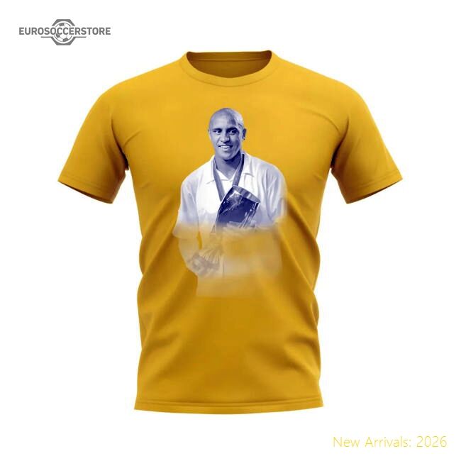 Roberto Carlos Real Madrid Legend T-shirt (yellow) - Competitive Price