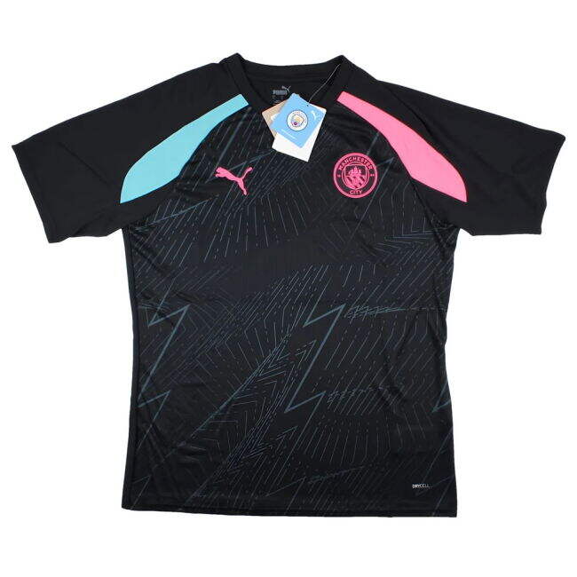 2023-2024 Man City Pre-Match Jersey (Dark Navy) (Gvardiol 24) (Limi...