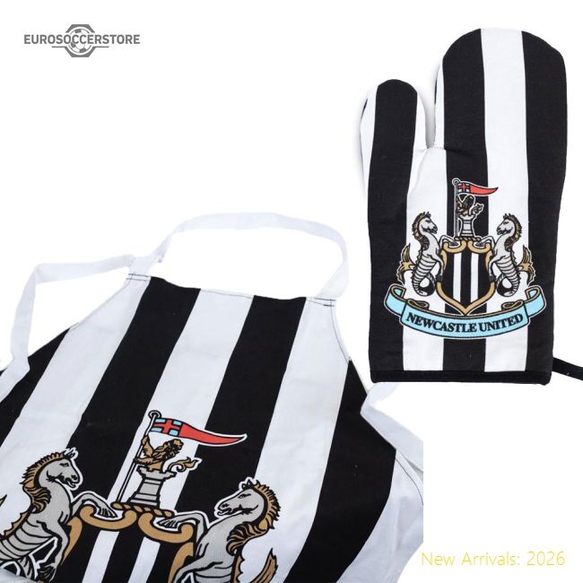 Authentic Newcastle United Fc Apron & Oven Glove Set - Premium
