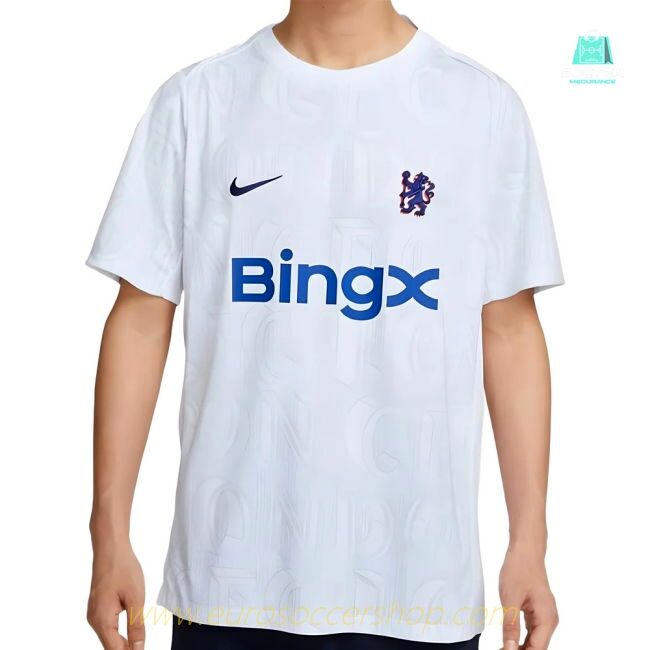 2025-2026 Chelsea Academy Pro Pre-Match Football Top (White) (A.Cole 3)