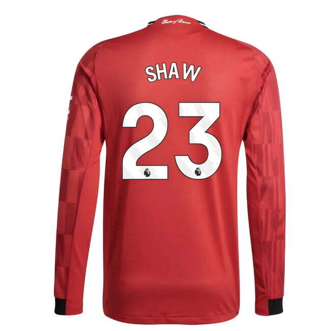 Discounted Man Utd Shaw 23 2025-2026 Man Utd Authentic Long Sleeve ...