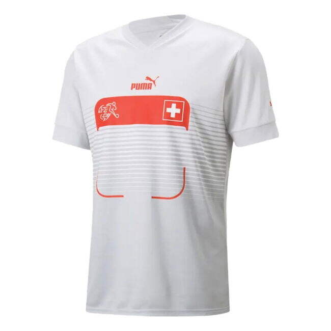 Xhaka 10 Authentic Replica Switzerland Away Fan Jersey for Adults
