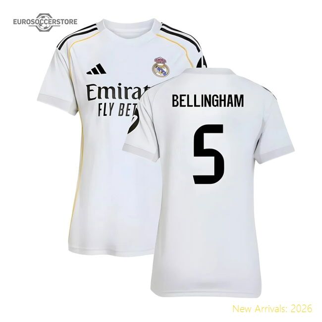 2025-2026 Real Madrid Home Jersey (womens) (bellingham 5)