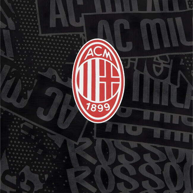 2025-2026 AC Milan ftblCulture Tee AOP (Black)