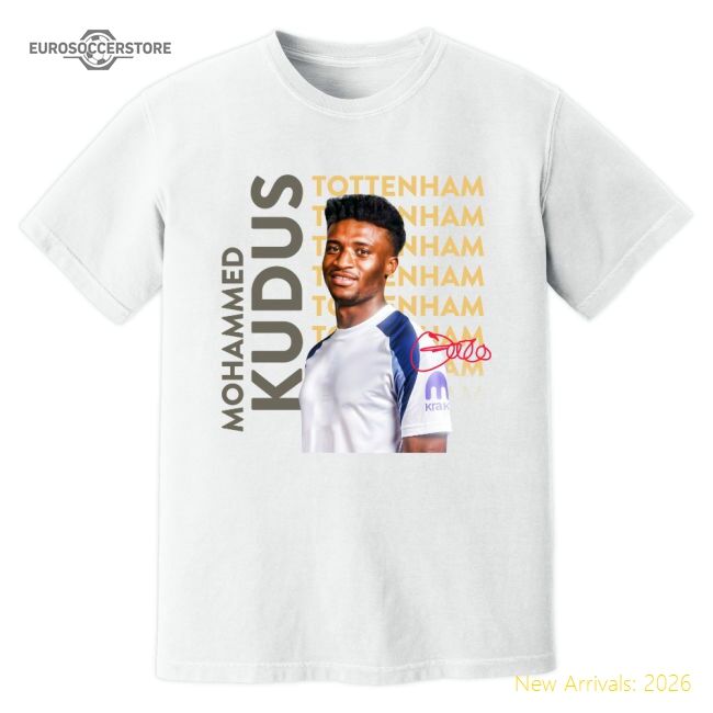 Mohammed Kudus Spurs New Signing T-shirt (white) - Affordable
