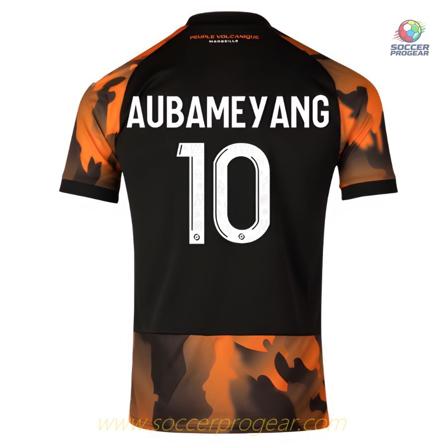 OM 2023 2024 Third Aubameyang Youthren's Soccer Uniform Football Jersey