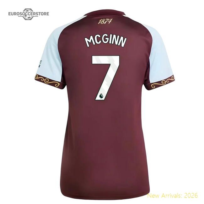 Authentic 2025-2026 Aston Villa Home Shirt (womens) (mcginn 7)