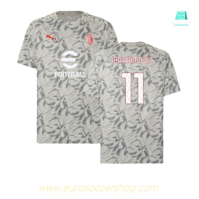 2025-2026 AC Milan Warm Up Jersey (Smokey Gray) (Ibrahimovic 11)