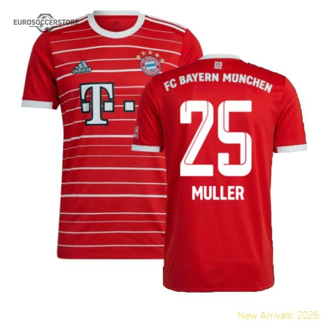 2022-2023 Bayern Munich Main Jersey (muller 25) - Supporter Edition