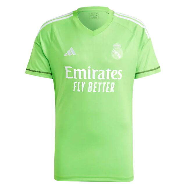 2023-2024 Real Madrid Home Football Shirt (Solar Green)