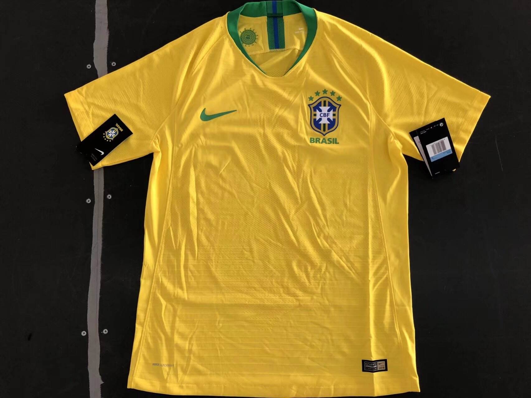 Player Version Brazil Home 2018 World Cup Soccer Jersey Shirt - World