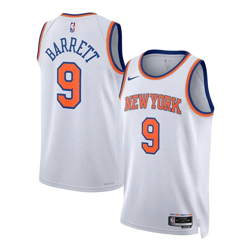 RJ Barrett NYK Swingman Jersey - official stylish - White game-day