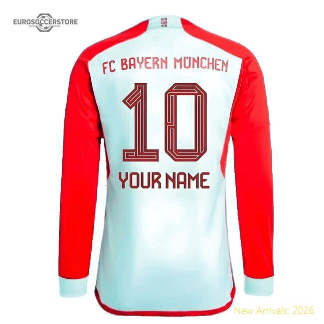 2023-2024 Bayern Munich Long Sleeve Home Kit (your Name)