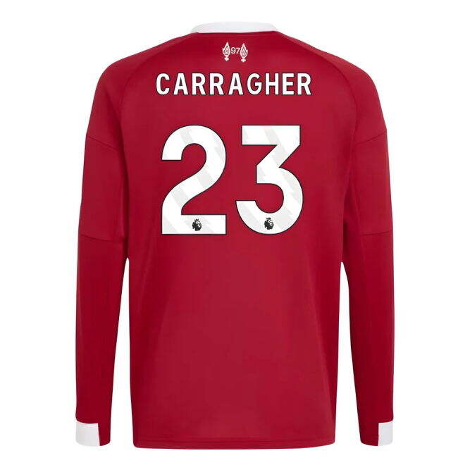 2025-2026 Liverpool Long Sleeve Home Shirt (Kids) (Carragher 23)