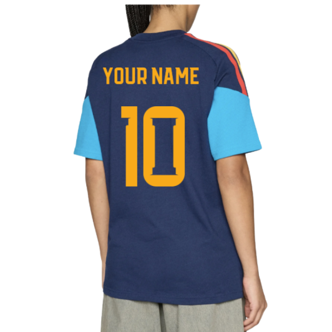 2026-2027 Spain Nt Training Tee (night Indigo) (your Name