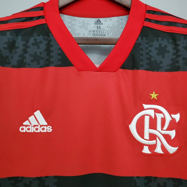 Breathable CR Flamengo Soccer Shirt Jersey 21-22 Home RedBlack