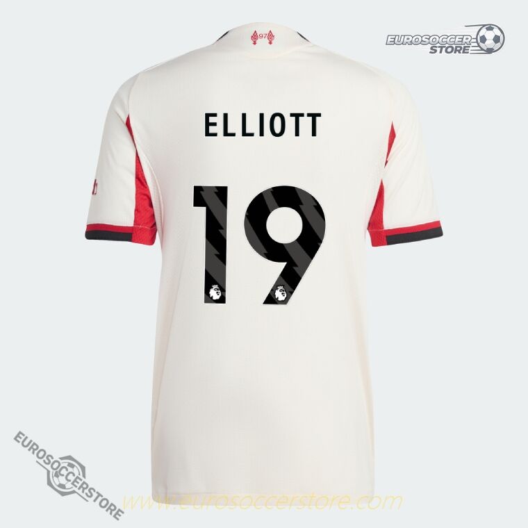 Away Jersey of Liverpool: ELLIOTT 19 (Player Version) for the 25-26 Season
