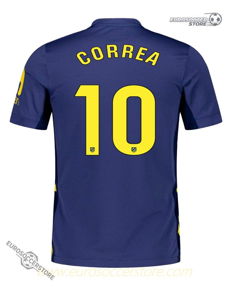 Atletico Madrid's 25-26 Season Away Jersey Featuring CORREA #10
